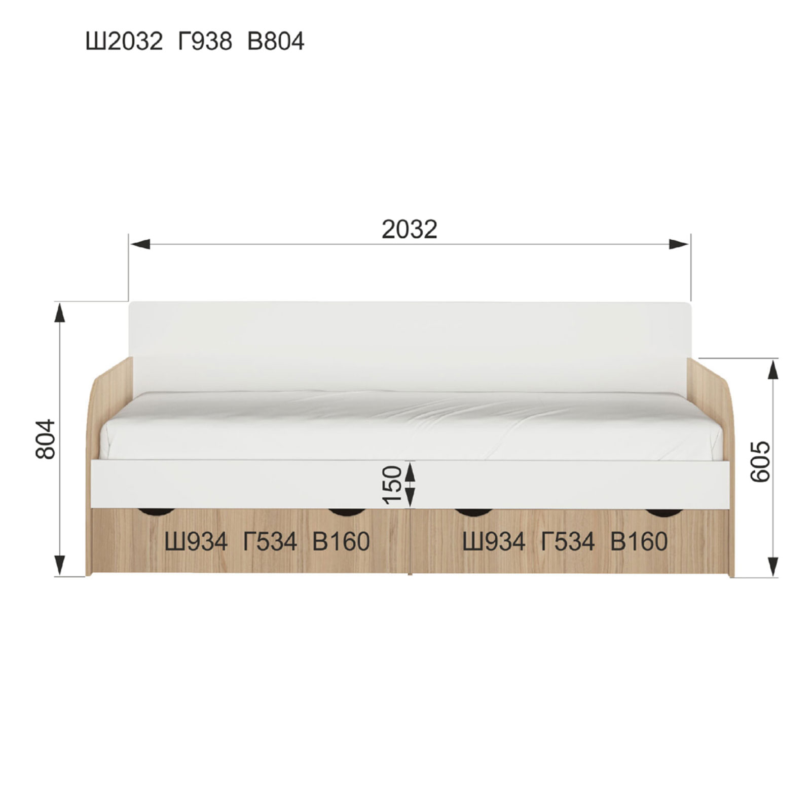 Кот № 900.4 (Кровать-тахта)